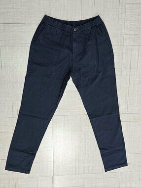 COVE USA Elastic Waist Stretch Chino Pants - Navy Blue (32 x 32)